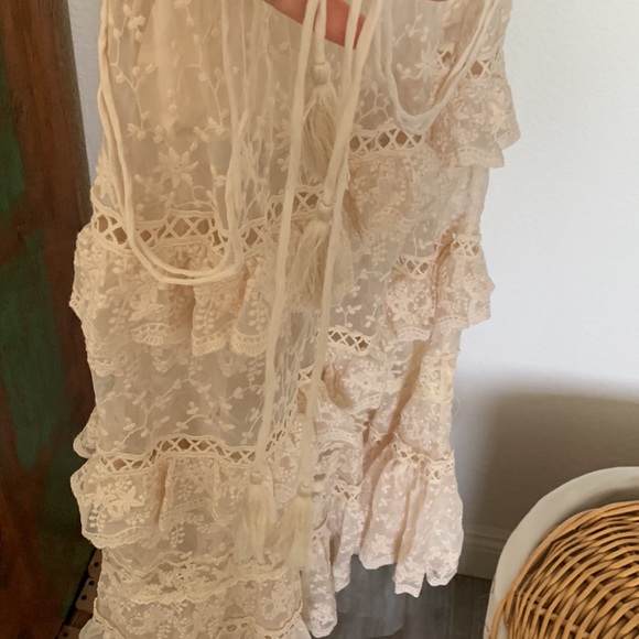 Spell sample Le gauze lace tiered skirt Small - Picture 5 of 11